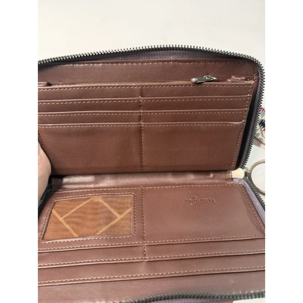 Wrangler Southwestern Geometric Wristlet Zip-Around Wallet for Women